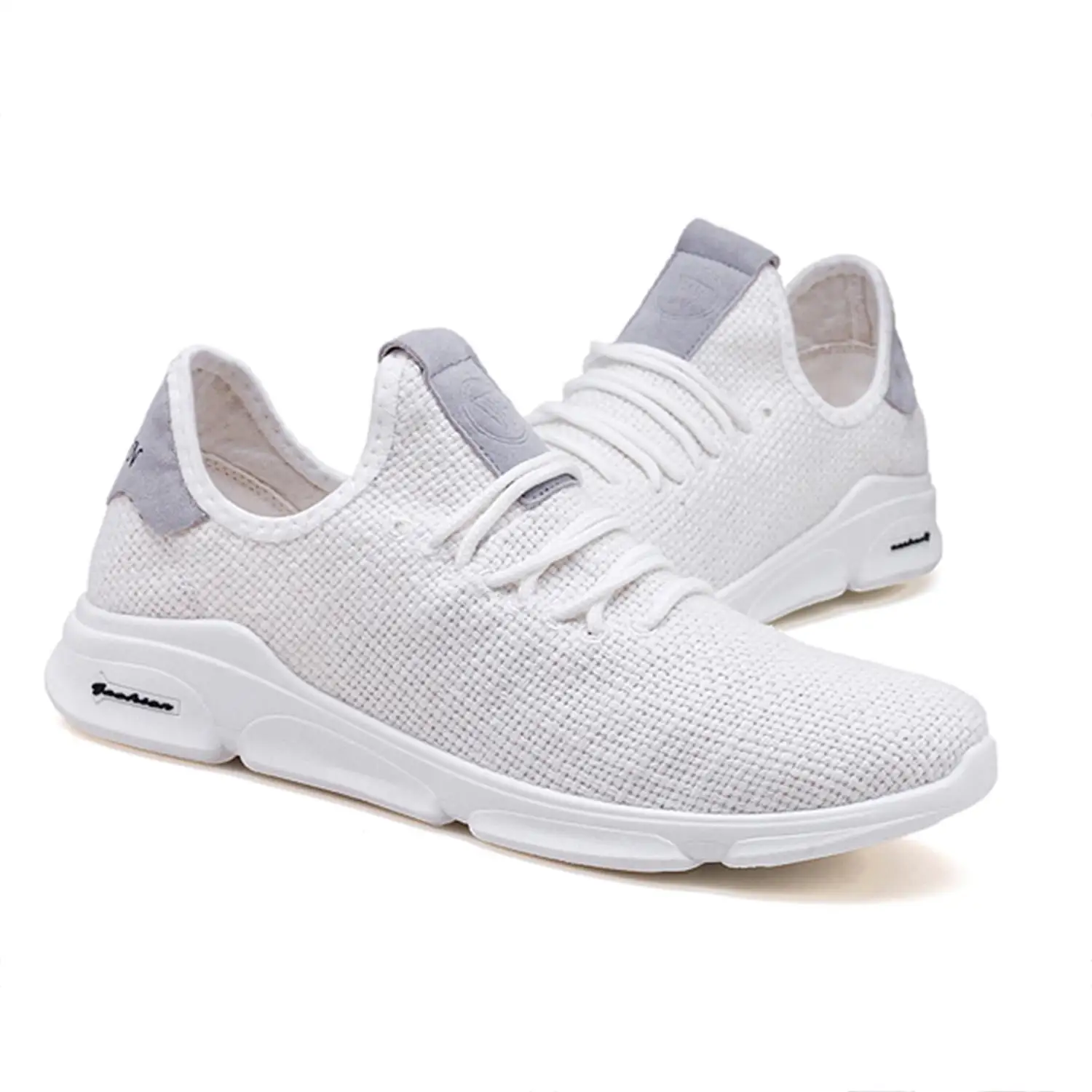 LGFM Flax Mesh Breathable Men Running Shoes Walking Men Sneaker Comfort