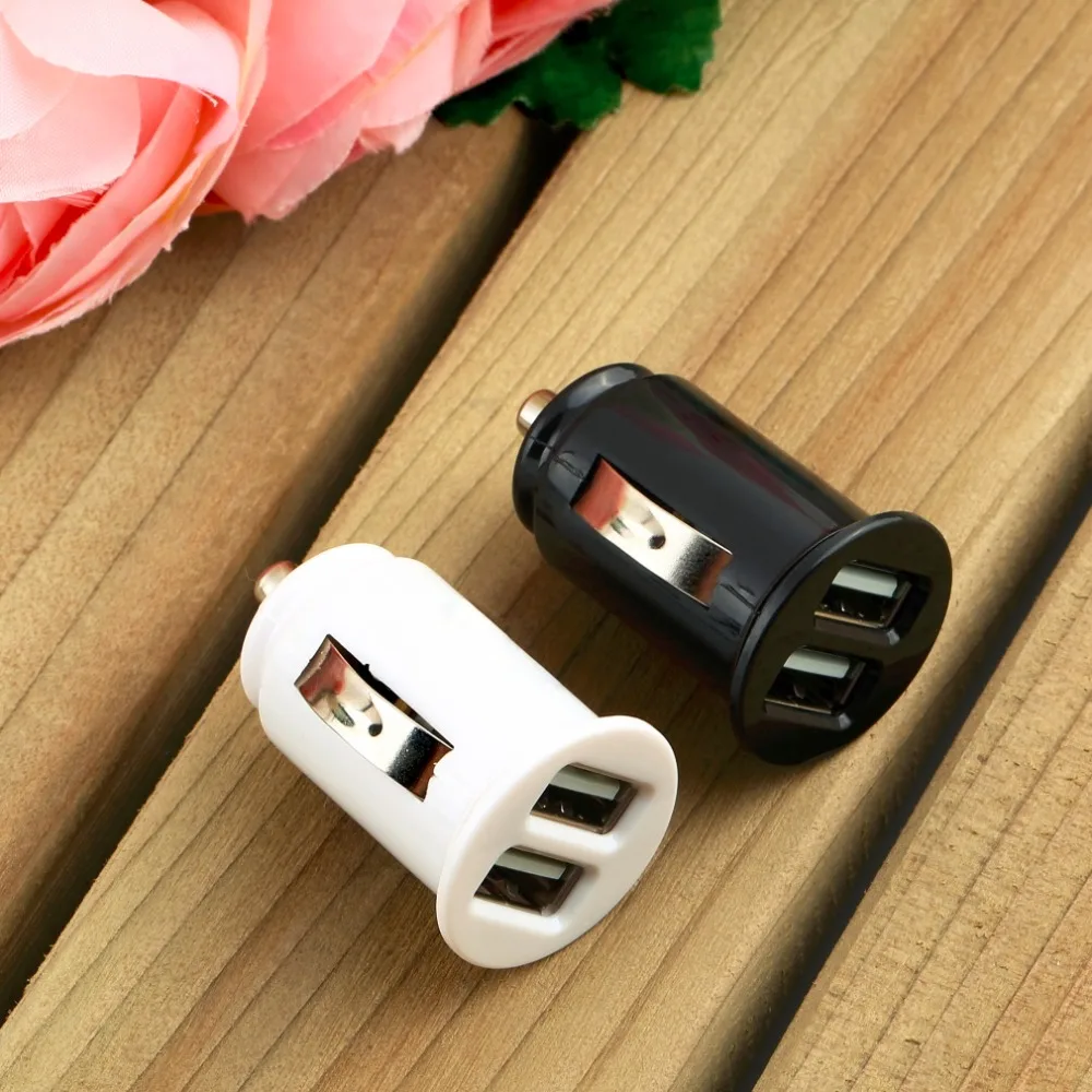  Hot Worldwide Car Cigarette Powered Dual 2 Port USB Car Charger Adaptor for iPad for iPhone 4 4S YKS 