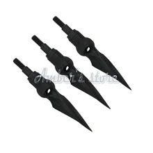 6 шт./лот с 3-мя лезвиями поворотный наконечники углерода Сталь 215 зерна острые наконечники для стрелы стрельба из лука для Охота блочного Лука и Охотный арбалет с употреблением желтого зубчика