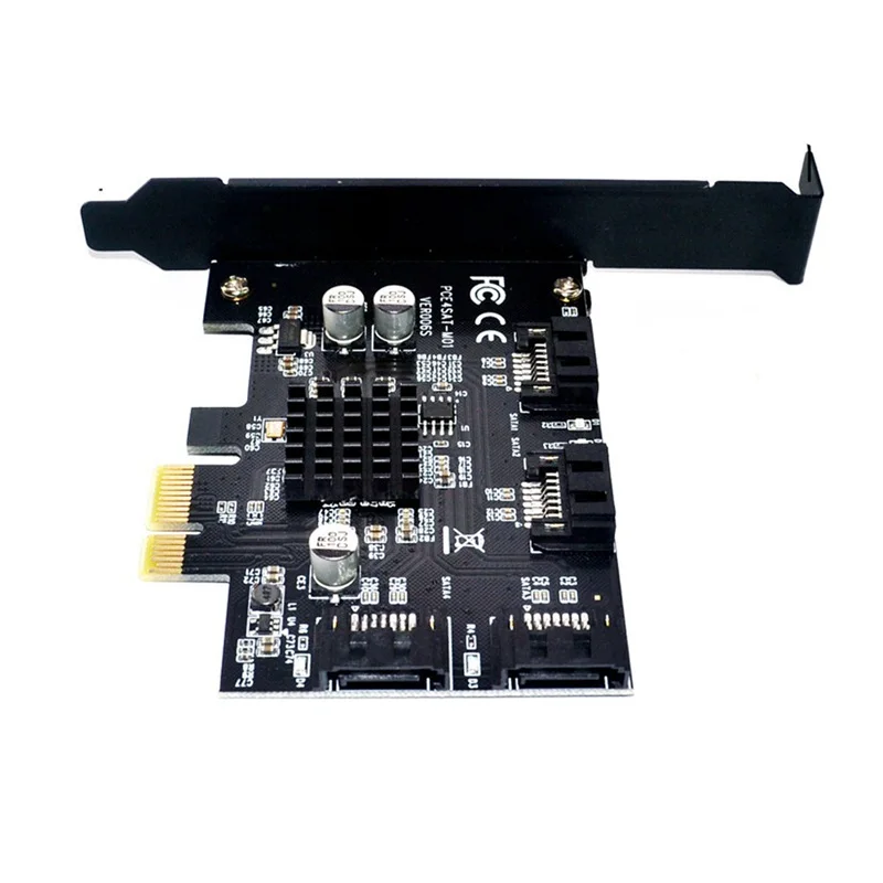 PCI-E к sata3.0 Плата расширения контроллера 4 порта 6G riser card расширение IPFS жесткий диск майнинговая карта 88SE9215
