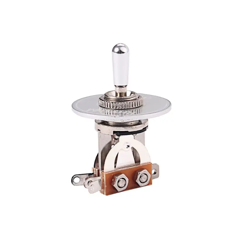 

Toggle Switch 3 Ways Pickup Selector Tone Conversion and Circle Ring For LP SG Electric Guitar Silver