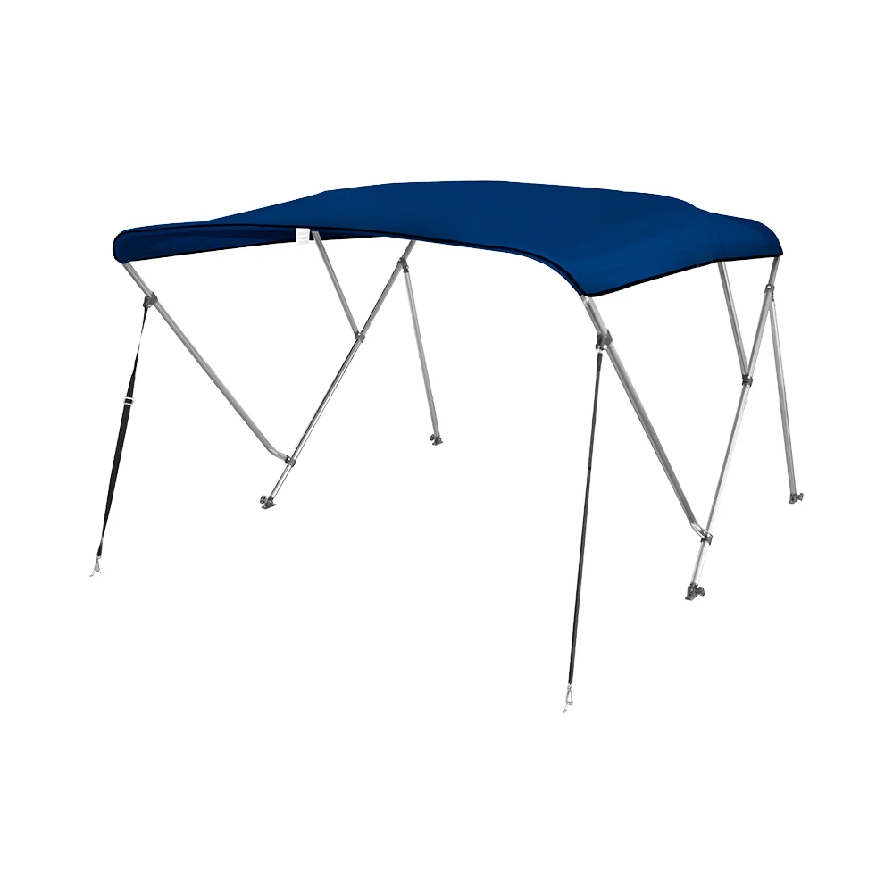 

3 Bow Aluminum 25mm Round Tubes Bimini Top UV Waterproof 600D Boat Cover with Boot and Hardware,6'x73-78"x42",183x185-200x107cm