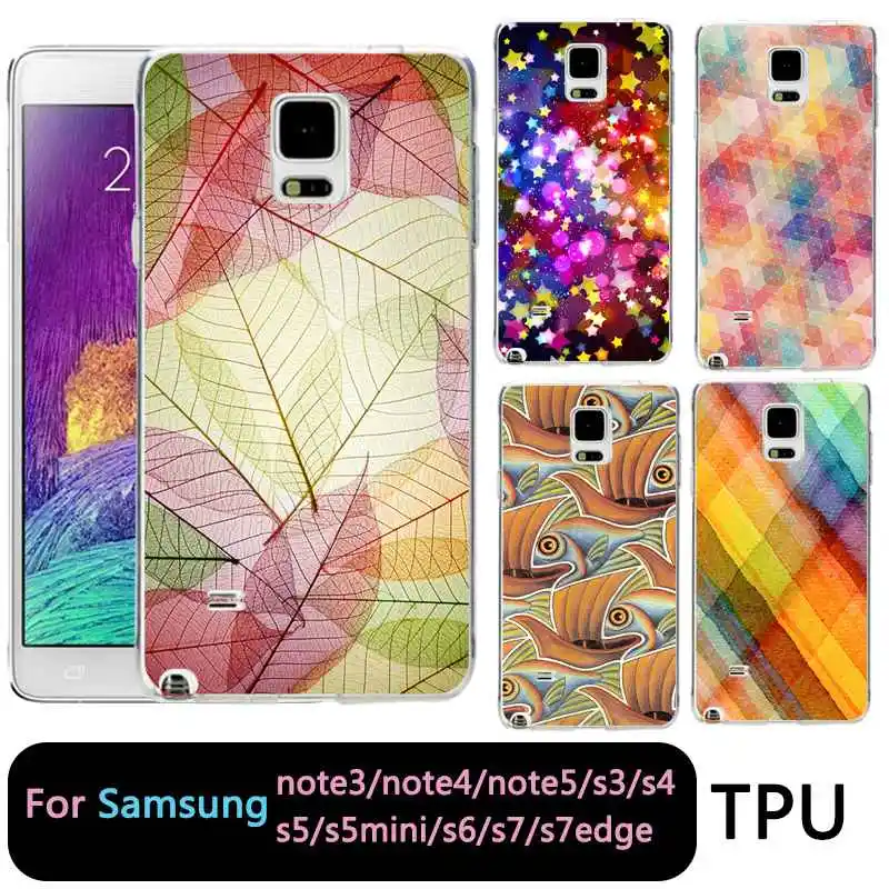 Qmswei ТПУ мягкий чехол для телефона Samsung Note5 S8 S6 S7 Edge S4 S5 S3 C5 C9 Note3 note4 S9plus лист Star Fish