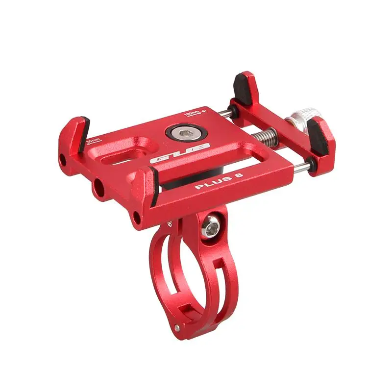 Алюминиевый сплав велосипедный телефон кронштейн Противоугонная Поворотная Горная дорога велосипед крепление на руль поддержка 3,5-6,2 дюймов держатель для телефона - Цвет: red