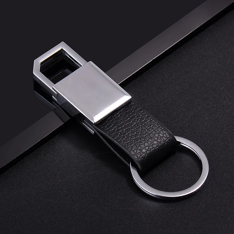 

Square Metal Keychain for Car Women Men Key Chain Leather Key Ring Engraved Customized Gift Bag Accessories Boyfriend Graduation