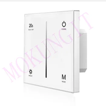 

T1-1 Led Dimmer Wall Mount Touch panel Led Single Color Strip Dimmer 4CH*3A 12-24VDC CV Dimming Touch Panel Controller T1-1