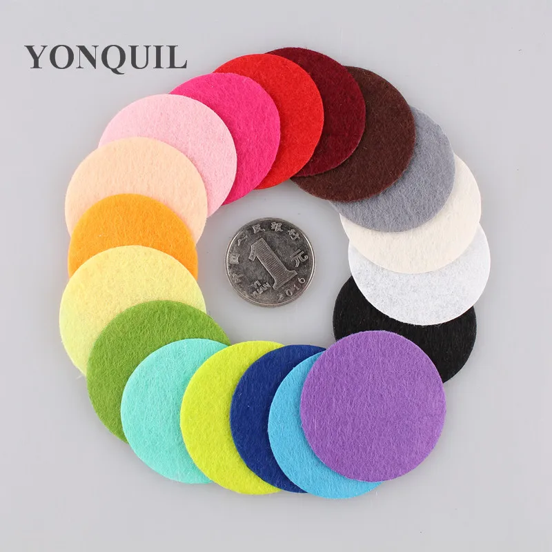 

1000OCS/LOT 4CM Round Felt Fabric Pads DIY Eco-friendly Home Decor Accessory Patches Circle Felt Pads Fabric Flower Accessories