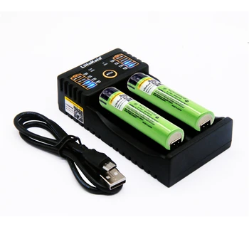 

2 pcs Liitokala 3.7 V 3400 mAh 18650 Rechargeable Li-ion battery (SEM PCB) + Lii-202 USB 26650 18650 AAA AA Smart Loader