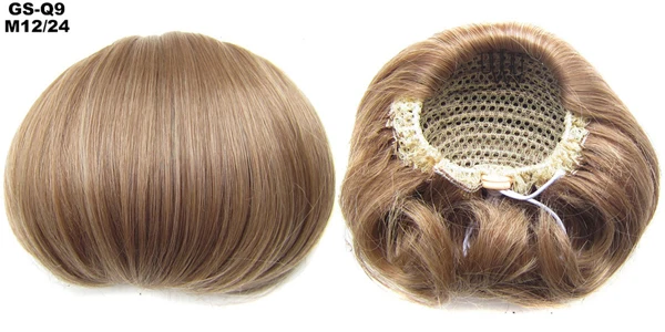 TOPREETY термостойкие синтетические волосы 80gr кудрявый шиньон шнурок Резиновая лента для наращивания волос прически пончик Q9 - Цвет: M12-24