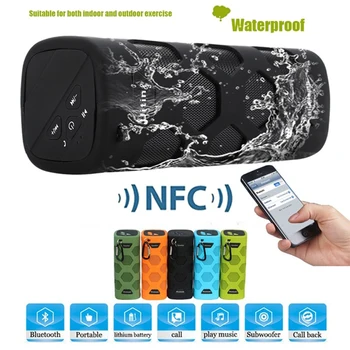 

Portable Speaker Outdoor Wireless Bluetooth Speaker Waterproof Speaker Anti-fall with FM Radio TF Card AUX Sound System Boom Box