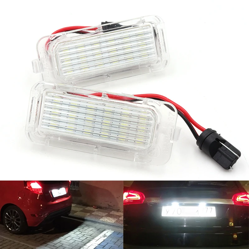 Niscarda 2pcs 6000K White Error Free Car LED Number License Plate font b Lamp b font