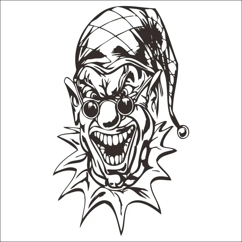 DCTAL Clown Wall Decal Circus clown pared Jester Juggler Carnival positive decor Nursery Kids Room Wall Art Decoracion para 6507