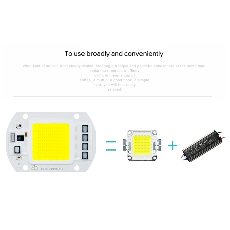 COB светодиодный чип-диод 50W 110V 220V 30W 20W 10W умная ИС(интеграционная схема) подходит для DIY открытый светодиодный прожектор светильник не нужен драйвер