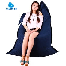 LEVMOON Beanbag диван-стул сумка фокусника подушечка на сиденье Удобная Bean Сумка-кровать Чехол без наполнения микро-замша Крытый Beanbag кресло для отдыха