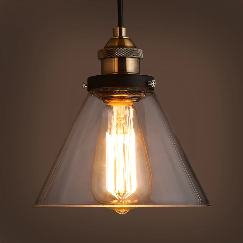 E27 Edison bulb industrial loft vintage pendant lamp single head glass