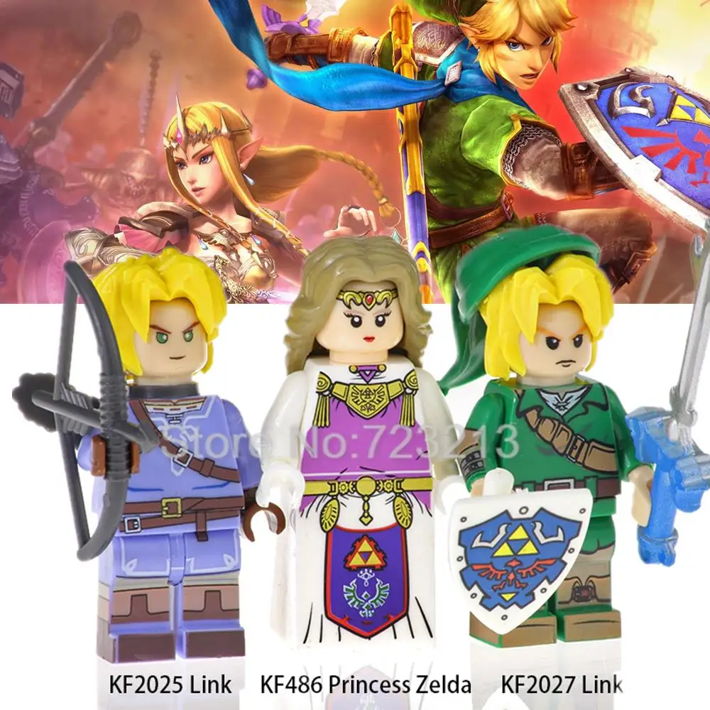 

The Legend of Zelda Figure Set Cartoon Game Princess Zelda Link Hyrule Warriors Building Blocks Models Bricks Toys for Children