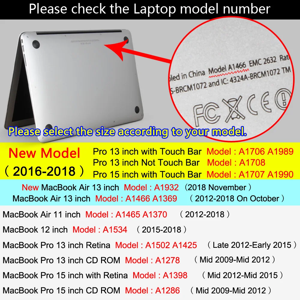 Чехол для ноутбука с принтом для Apple MacBook Air Pro retina 11 12 13,3 15,4 дюймов+ чехол с клавиатурой для Air 13