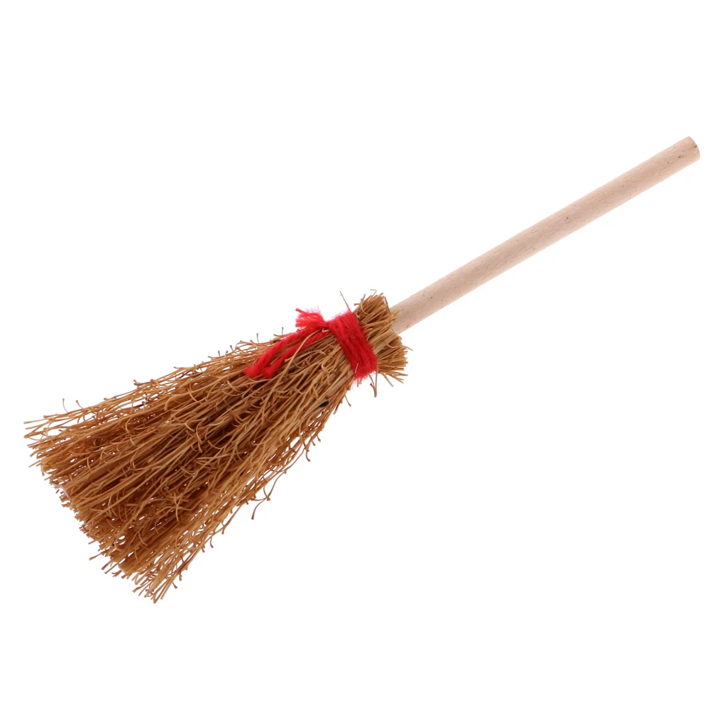 1:12 Scale Bamboo Broom Dollhouse Miniature Furniture Kit Cleaning Tool
