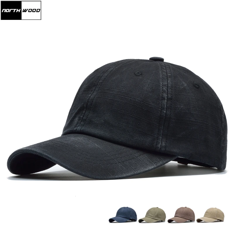 

[NORTHWOOD] Retro Solid Soft Summer Baseball Cap Men Unisex Bone Feminino Summer Cap Women Snapback Hat Trucker Cap Dad Hats