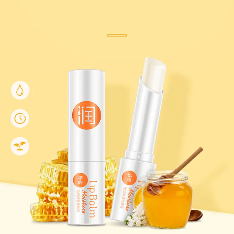 

Natural Honey /Green Apple /Strawberry Moisturizing Lip Balm Colorless Refine repair lip wrinkles For Woman Winter Lip Care