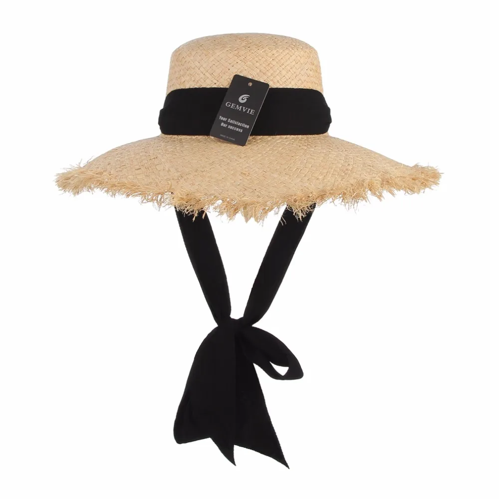 GEMVIE соломенная шляпа ручной работы из рафии для женщин, широкополая шляпа от солнца с широкими полями, летние шляпы, женская пляжная кепка с ремешком для подбородка, модная