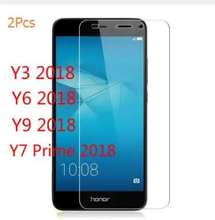 2 шт. закаленное стекло для Huawei Y9 2018 Y7 Prime Y6 Y5 аксессуары Защитное экрана Защитные
