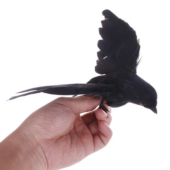 

Artificial Crow Garden Flocked Halloween Decoration Birds Crow Decoy Raven