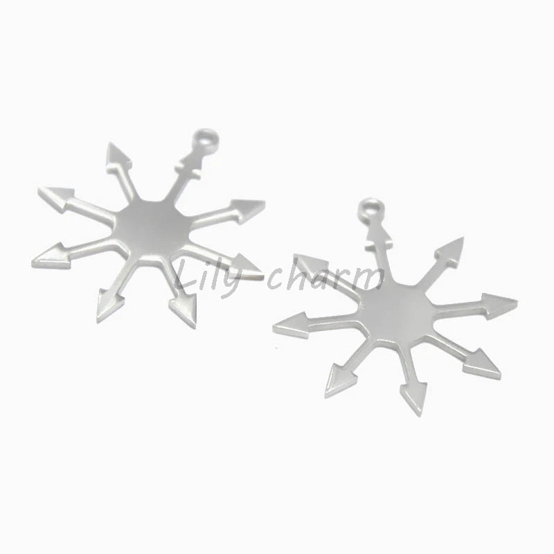 

5pcs/lot Star of Chaos Pendant Stainless steel Emblem Amulet Talisman Arms of Chaos Sign Charm pendant 25mm