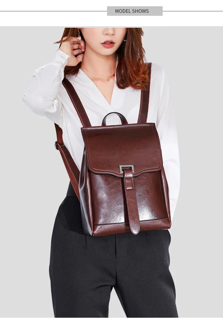 Женский рюкзак из натуральной кожи, винтажные школьные сумки для девочек-подростков, сумка на плечо из натуральной кожи, дорожная сумка