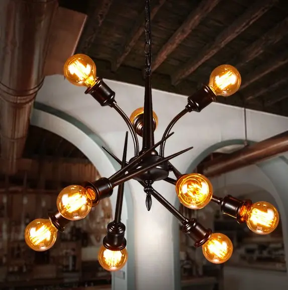 Chandeliers Retro Light Pendants Loft Decor Nostalgic Lamps Art Lamp Chandeliers Retro Light Pendants Loft Decor Nostalgic Lamps Art Lamp Creative Restaurant Bar Decoration Net Coffee In Pendant Lights From