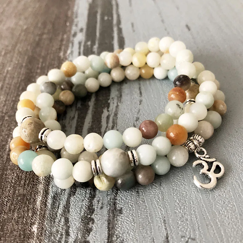 Buy 108 Mala Yoga Bracelet 6mm Amazonite Mala beaded