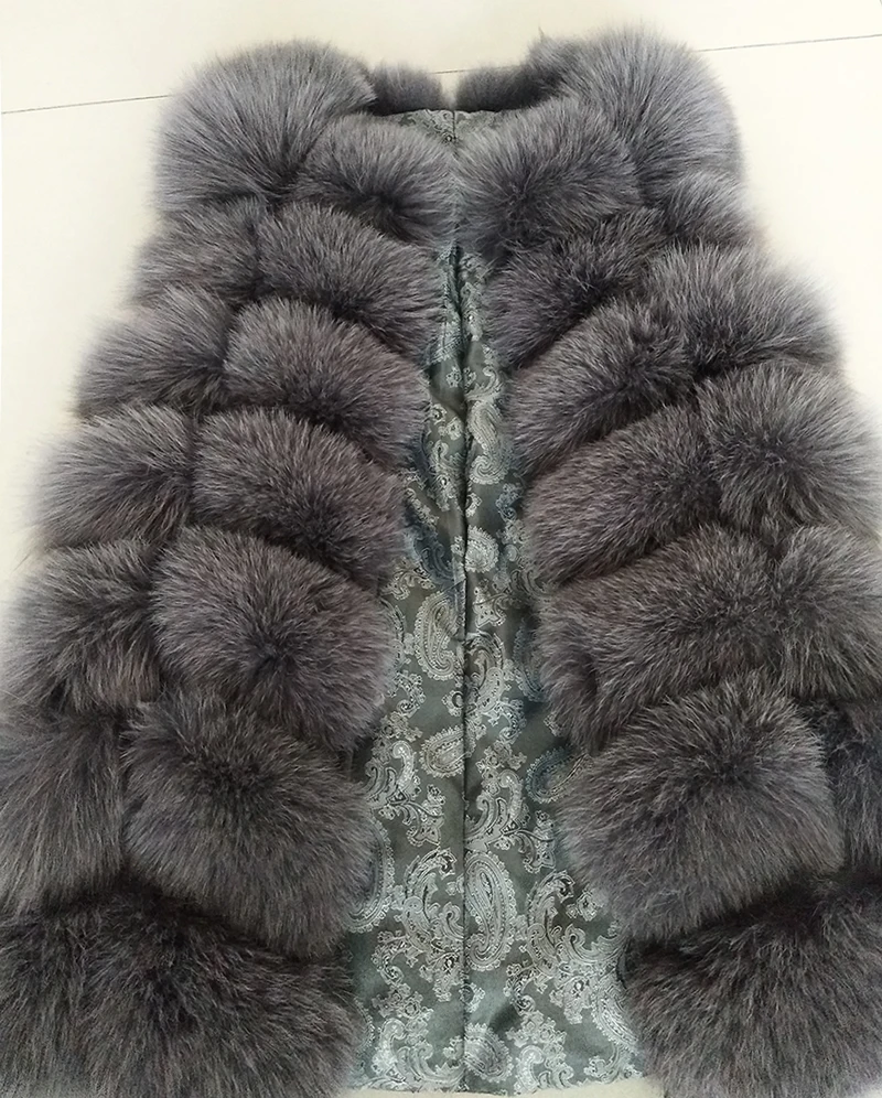 Натуральный Лисий мех жилет куртка жилет короткий без рукавов жилет женский зимний теплый натуральный мех жилет натуральный мех куртка лисий мех пальто