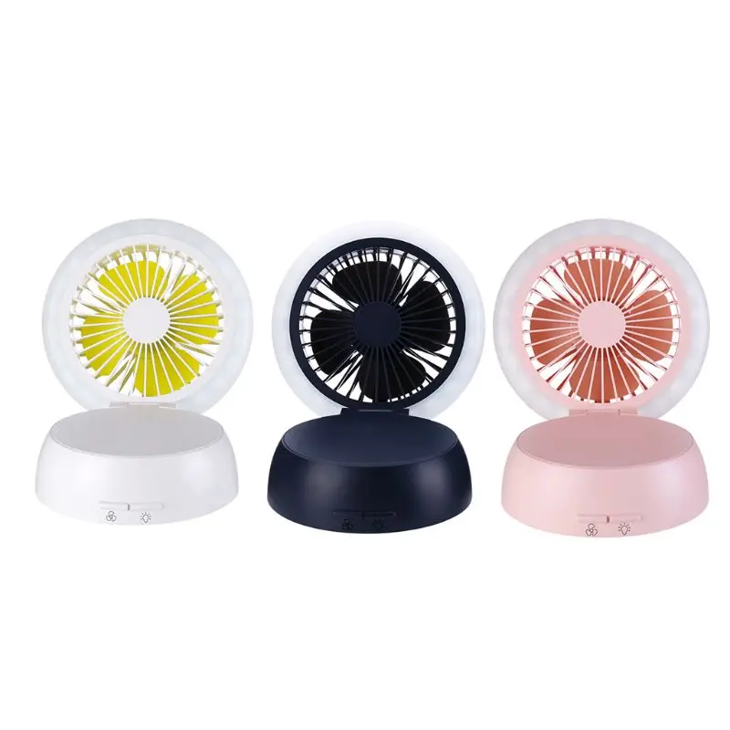 

Usb Charging Office Desktop Portable Desktop Small Fan Mushroom Light Fan Mini Night Light Multi-function Night Dual-use Fa