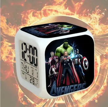 

[NEW] Marvel series Digital Bed Desk Decoration Clock with night light Action Figure Toys