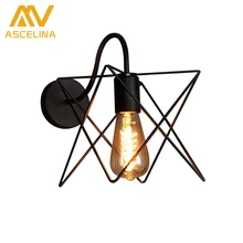 Wall Lamp American country wall lights vintage metal pomelo cage lampshade Indoor lighting Bar restaurant ASCELINA