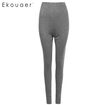 

Ekouaer Women Sleep Bottoms Nightwear Maternity Nursing Long Pajama Pants Solid Soft Pregnancy Sleepwear Pants Home Clothing
