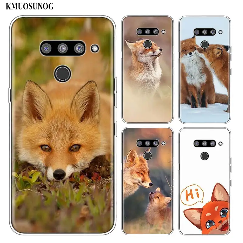 

Silicone Soft Phone Case snow fox cute for LG K50 K40 Q8 Q7 Q6 V50 V40 V30 V20 G8 G7 G6 G5 ThinQ Mini Cover