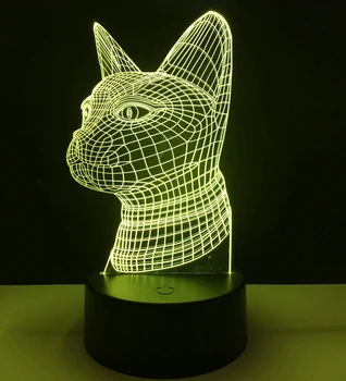 

Wolf Dog Head 3D Led lamp 7 Color Changing Visual illusion desk lamp LED Decor Lamp Home Table Decoration for Child Gift