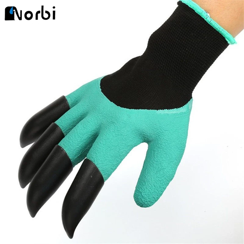 

Practical Home Gardening Digging Planting Gloves Garden Gloves With 4 ABS Plastic Claws Garden Hunting Gloves For Soil Trenching