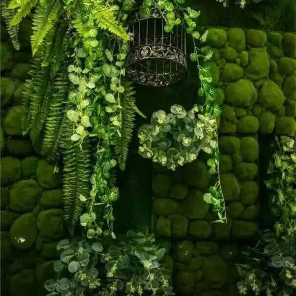 

Stone Shape Moss Grass Mat Indoor Green Artificial Lawns Turf Carpets Fake Sod Moss For Home Hotel Wall Balcony Decor