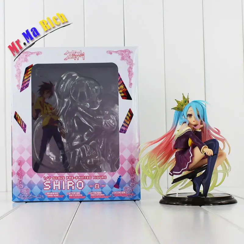 

15cm Japan Anime No Game No Life Shiro 1/7 Scale Pre-painted Figure Action Pvc Model Toys Doll Kids Gifts