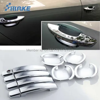 

smRKE For VW Lavida 13-16 Car Chrome Door Bowl Cover Stickers Interior Decoration Sequins Brand Auto Accessories Styling