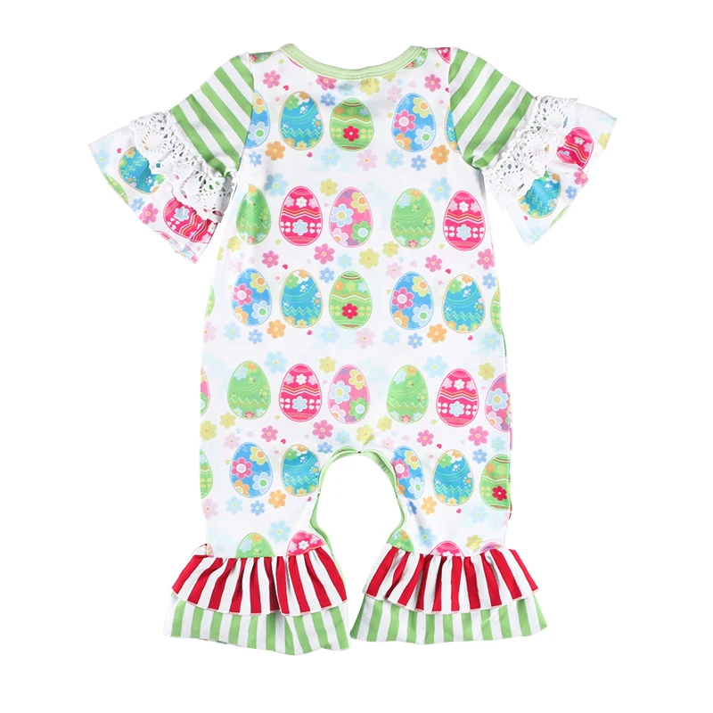 Kaiya Angel пасхальное праздничное платье окрашенная яичная скорлупа Новорожденный ребенок комбинезоны милый стиль Половина рукава цельнокроеная с фабрики