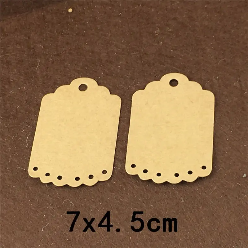 100Pcs/Lot Two Size Specially Shaped Hanging Kraft Paper Tags Price Label Note Recyclable With Hollow Heart For Garment New | Дом и сад