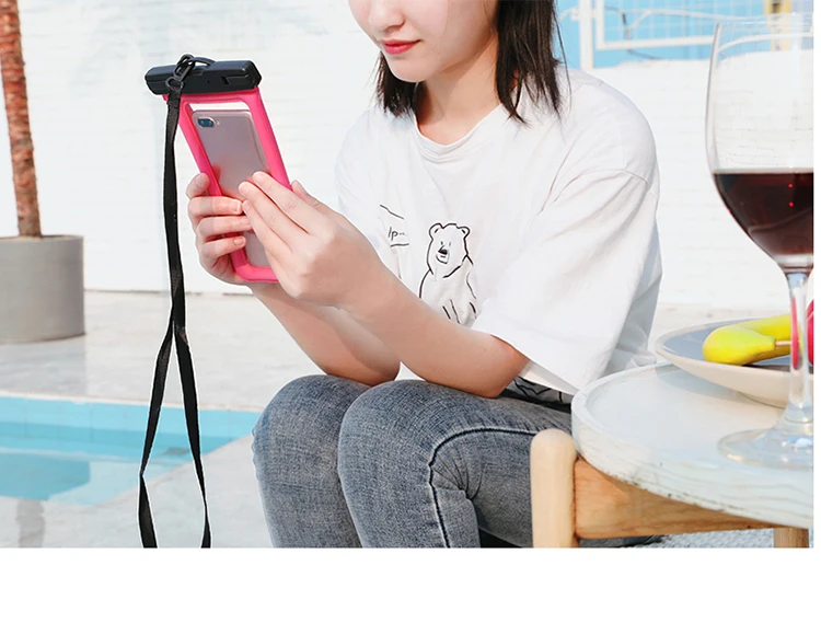 2019 новая водонепроницаемая сумка для мобильного телефона iphone 6plus 7 8 huawei все модели 6,1 дюймов воздушная сумка плавающая с шнурком