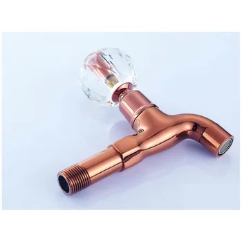

Washing machine faucet mop pool rose gold faucet golden washing machine faucet Lengthen Crystal ball switch