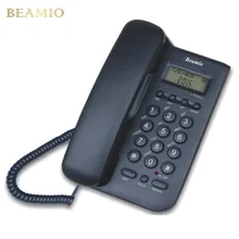 Английская версия вызова ID стационарный телефон оптом домашний офис отель без батареи приносить дисплей питания стационарный телефон черный