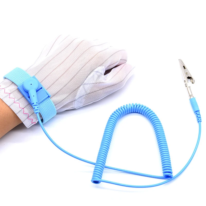 10 pcs ESD Dual Cord Metal Conductive Adjustable Fabric Cleanroom