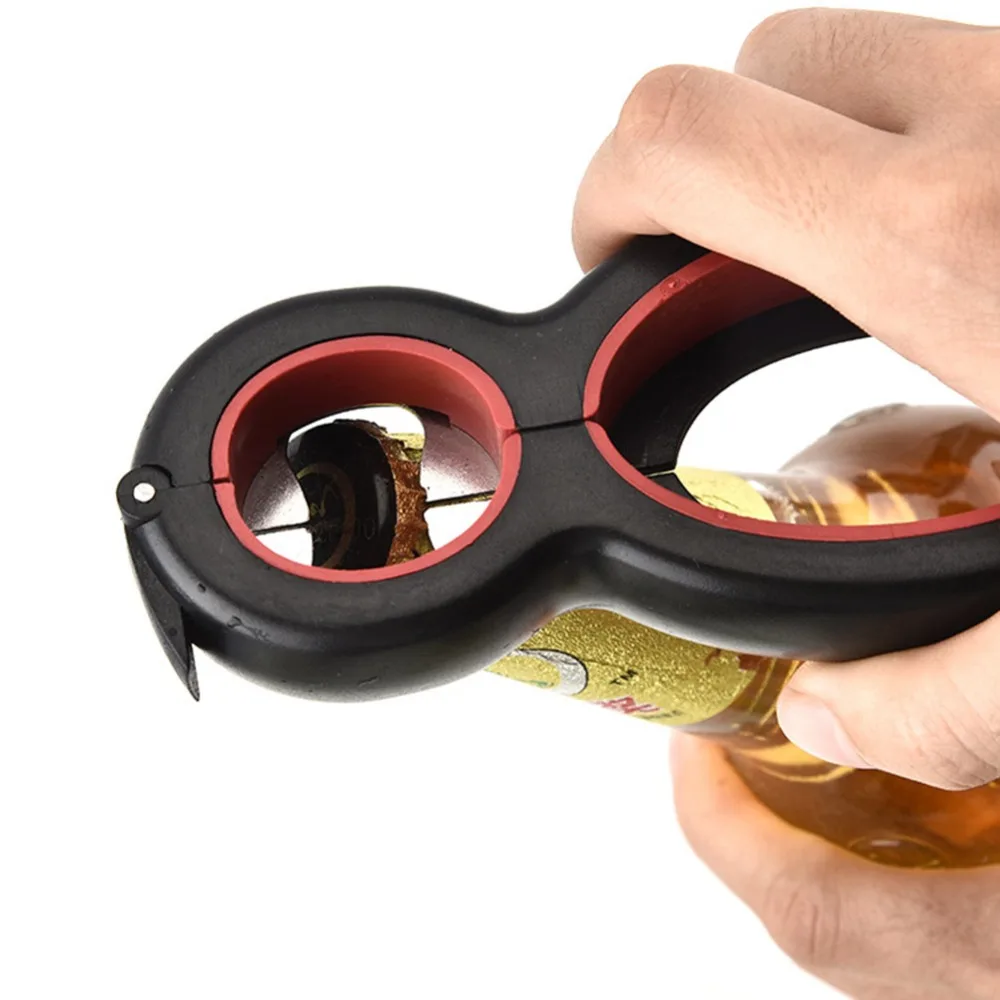 

Kitchen Bottle Opener Jar Opener Multi 6 in 1 Can Opener Kitchen Grippers To Remove Stubborn Lids For Home Bar Dropshipping