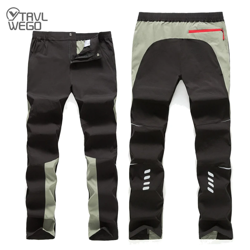TRVLWEGO штаны для велоспорта, мужские флуоресцентные дышащие треккинговые быстросохнущие штаны, ветрозащитные водонепроницаемые брюки для кемпинга